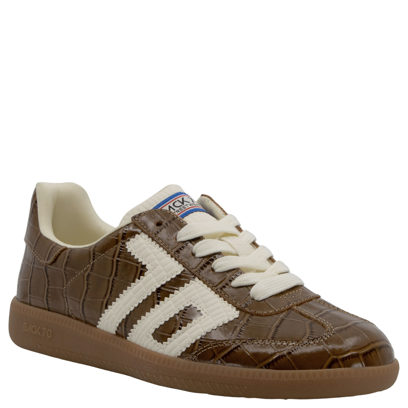 K　70s 80s Real leather イングランド製　ダブル Back 70 Teddy Tobacco & White Sneakers - Shoefisticated