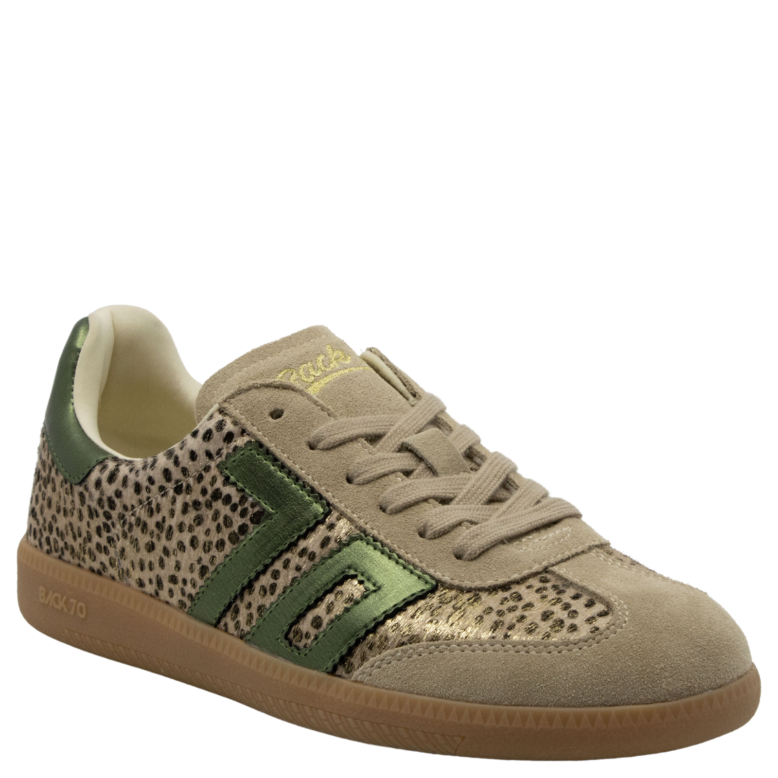 Cloud W26 in Pois Gold Forest Sneakers | Women's Shoes by BACK 70
