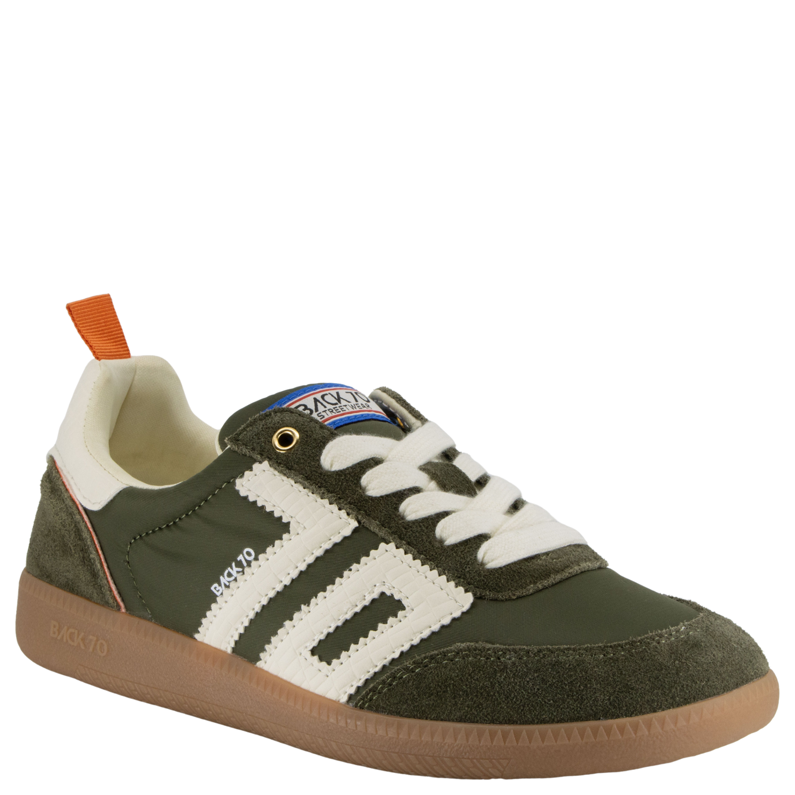 Ghost N in Olive Orange Milk Sneakers | Women's Shoes by BACK 70