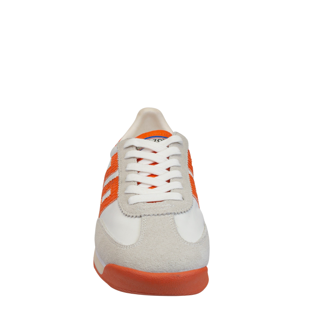 BARKLEY JOGGER in WHITE ORANGE, front view