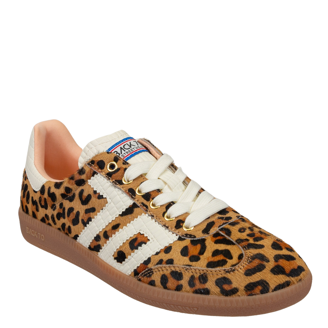 White and shops leopard trainers