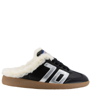 EASTER FL in BLACK SILVER Backless Sneakers