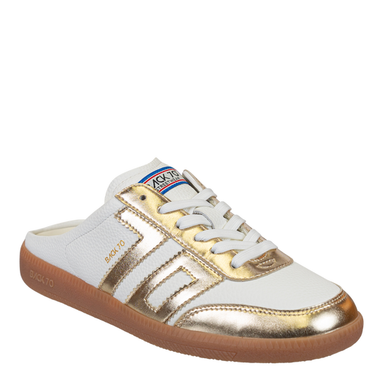 EASTER in METALLIC GOLD Backless Sneakers