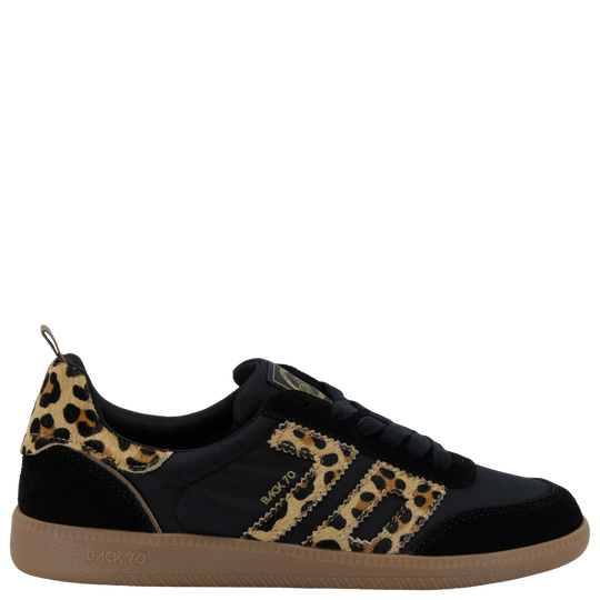 GHOST N in BLACK LEOPARD Sneakers