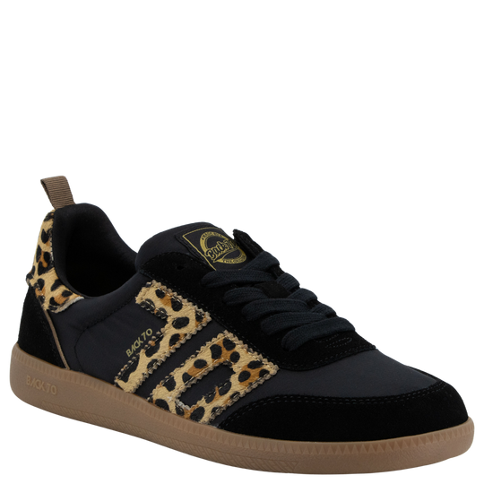 GHOST N in BLACK LEOPARD Sneakers