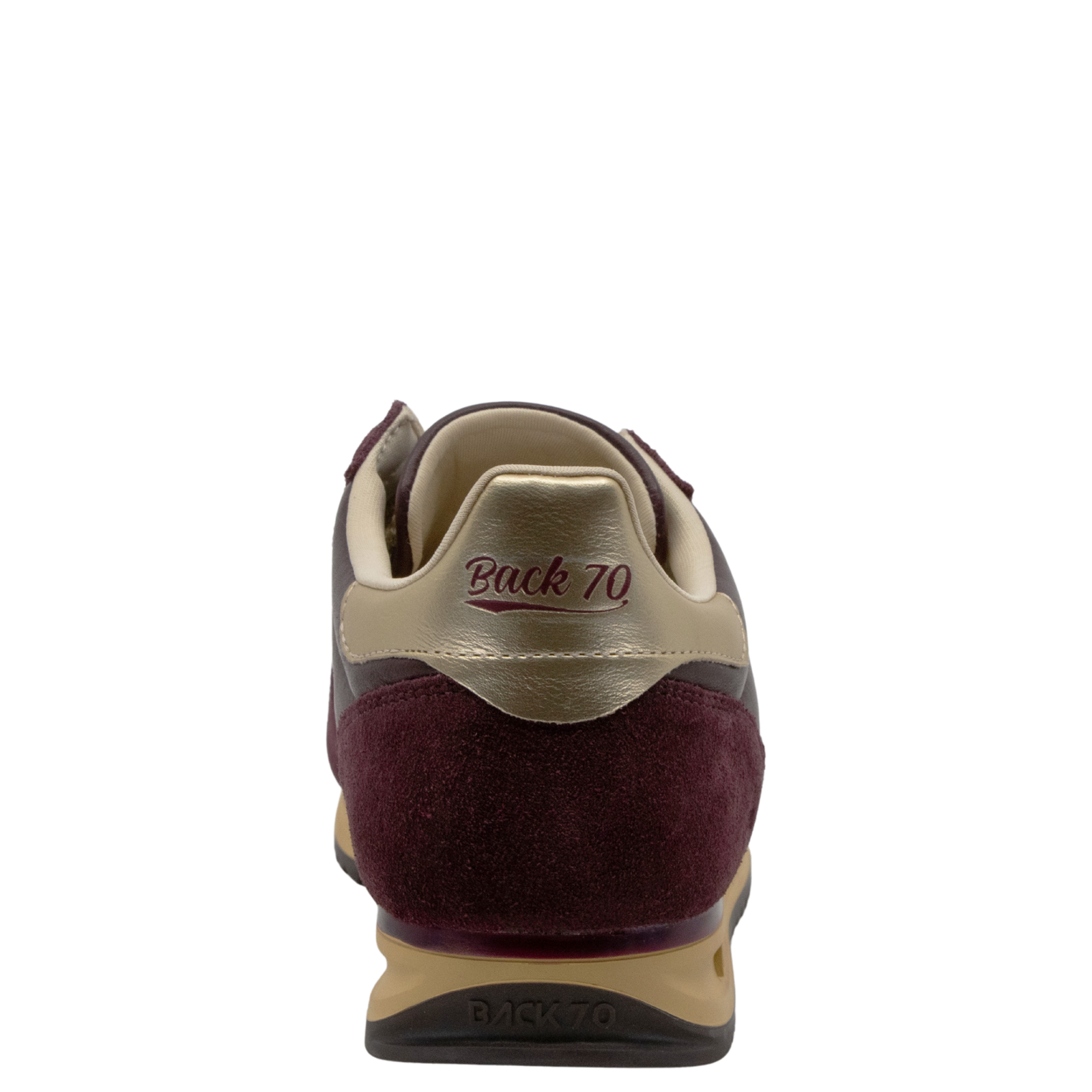 JOGGER W26 in WINE GOLD, back view