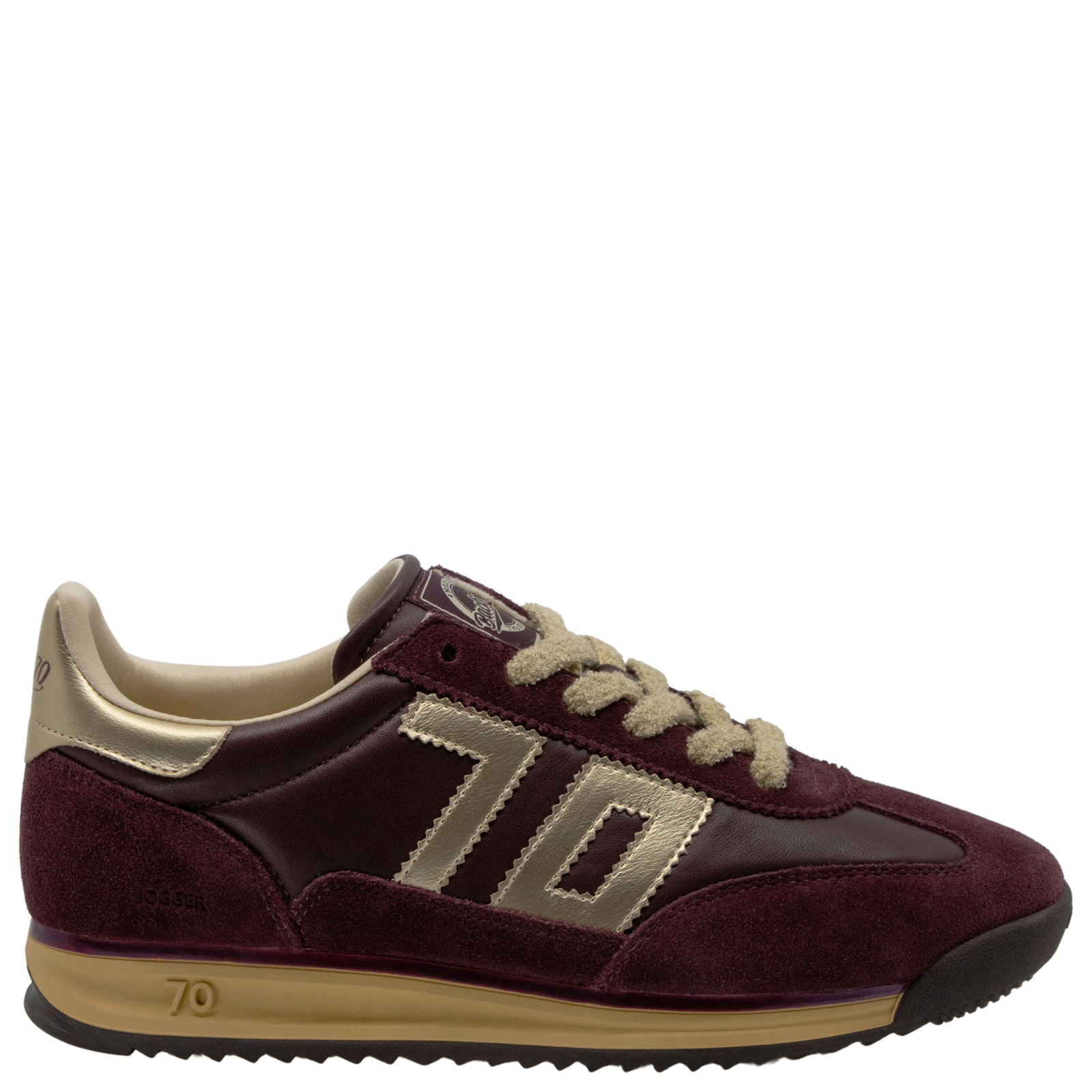 JOGGER W26 in WINE GOLD, right view