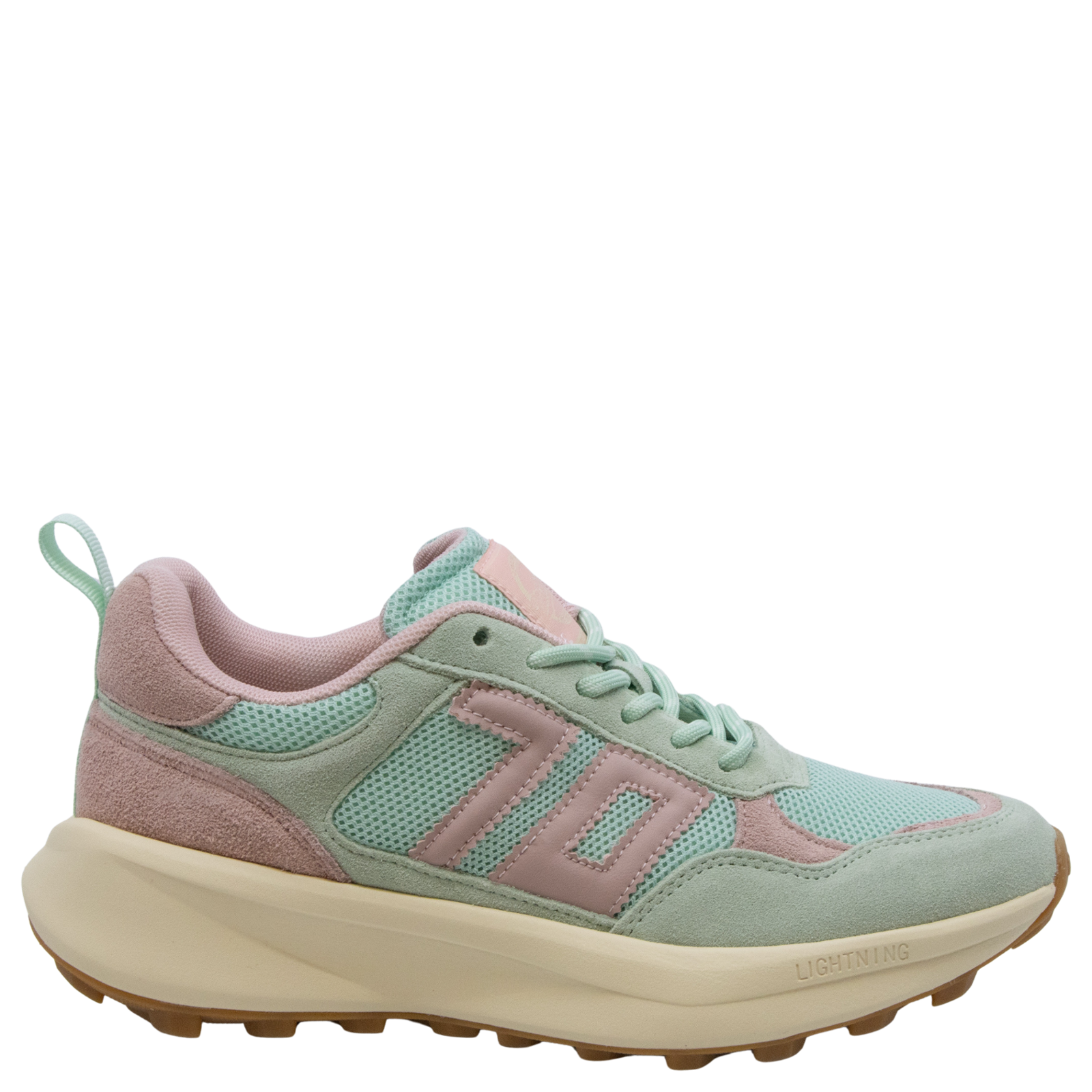 LIGHTNING in LIGHT GREEN PINK Sneakers