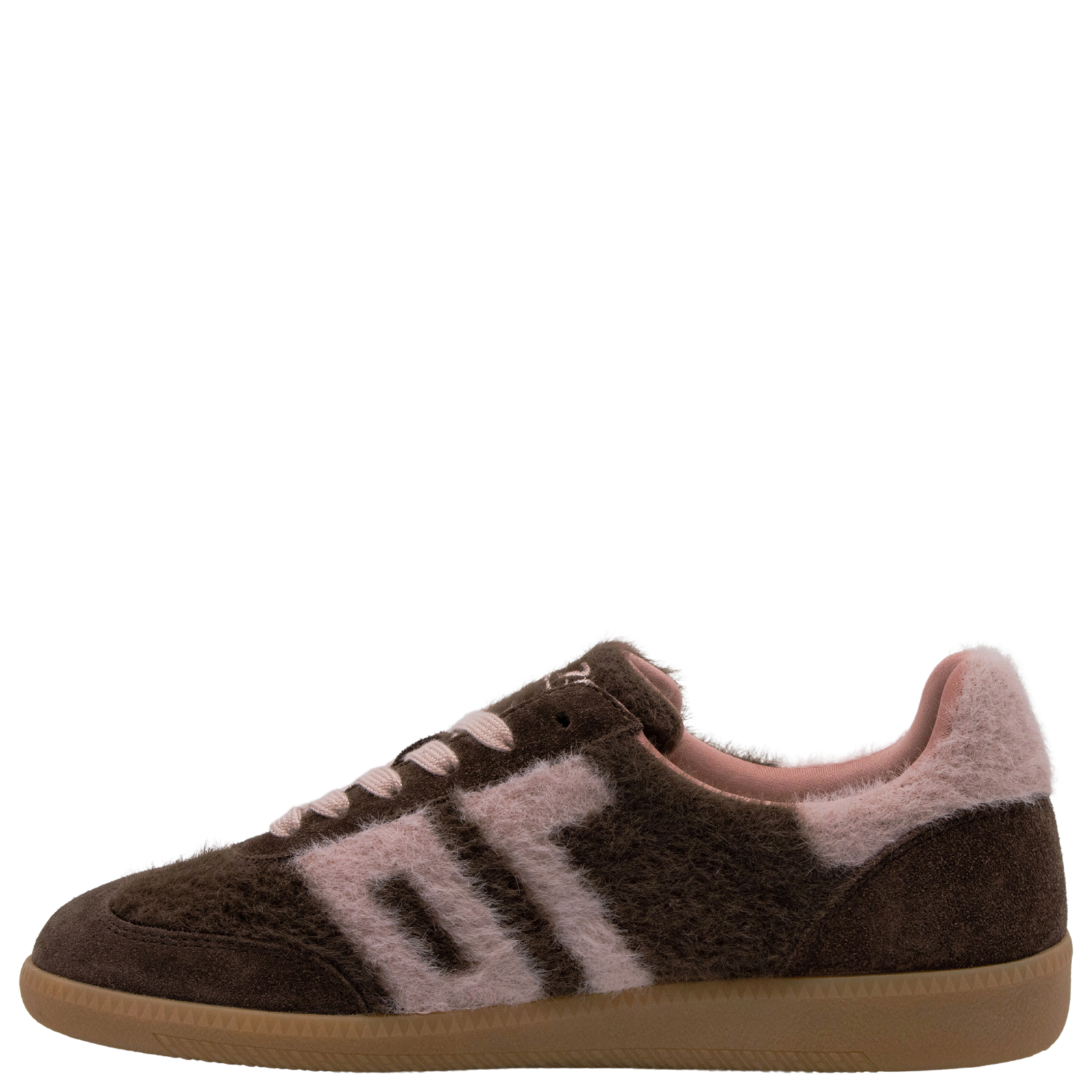 MOHAIR in COFFEE PINK, left view