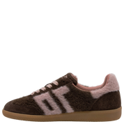 MOHAIR in COFFEE PINK, left view