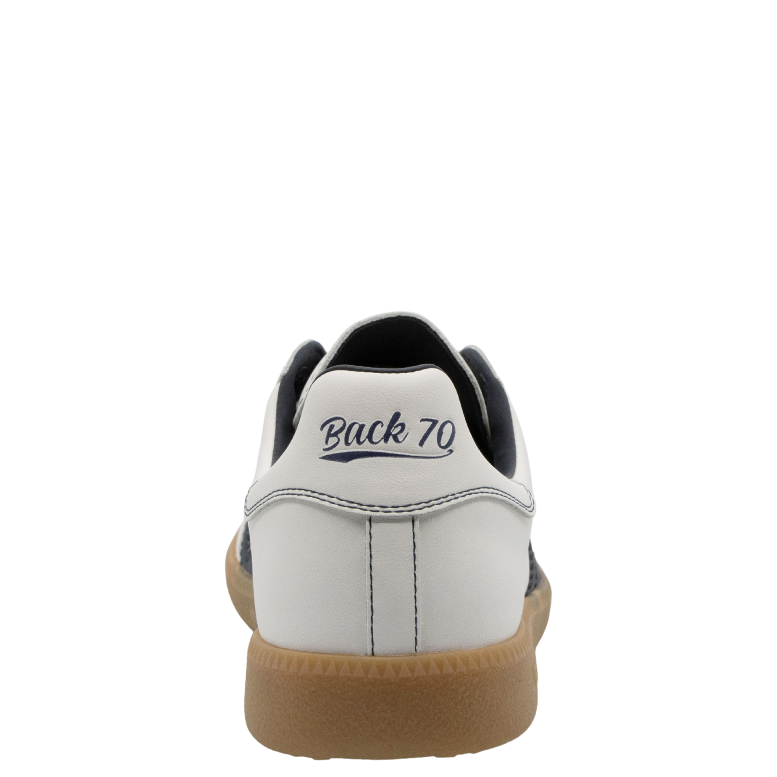 SHELLY in WHITE NAVY, back view