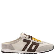 VENICE W26 in WHITE COFFEE Backless Sneakers