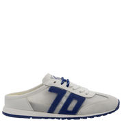 VENICE in WHITE BLUE Backless Sneakers