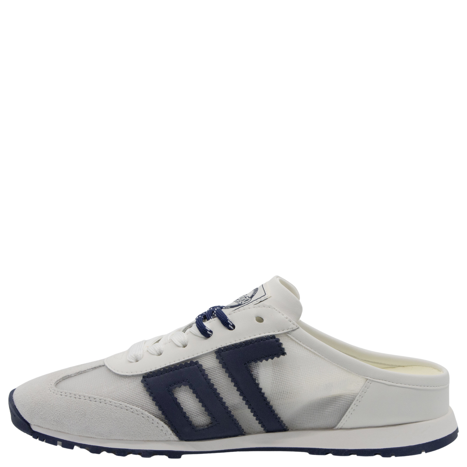 VENICE in WHITE NAVY Backless Sneakers