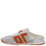 VENICE in WHITE ORANGE Backless Sneakers